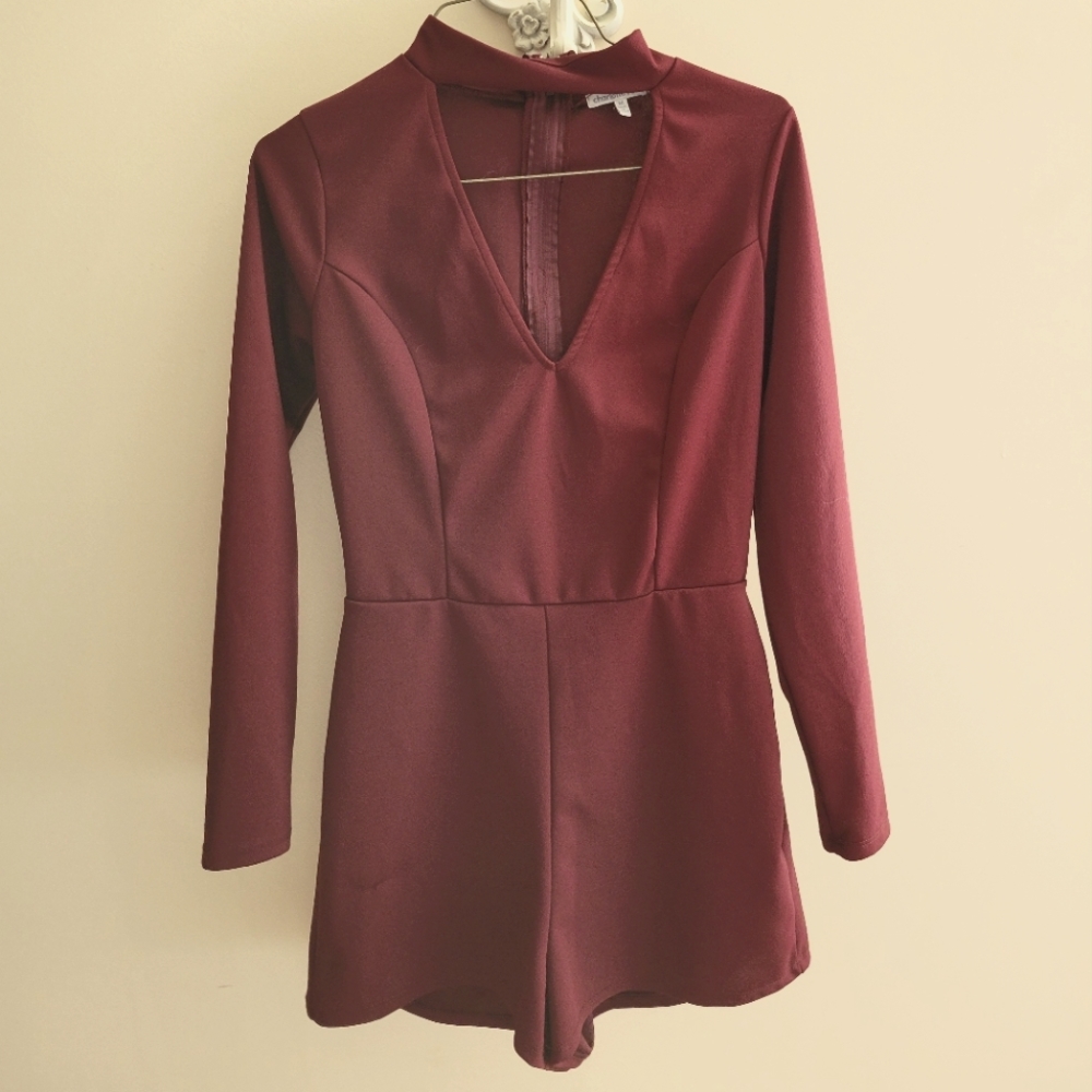 Maroon Romper